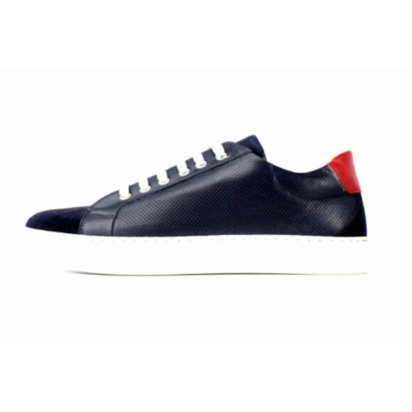 Italian Handmade Men\'s Leather Sneaker/ Aquim Blue Sneaker for Men / Sneaker - M main image 4
